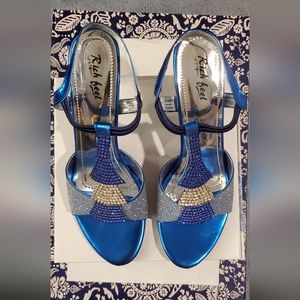 Blue and Silver Heels